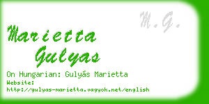 marietta gulyas business card
