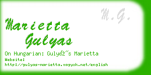 marietta gulyas business card